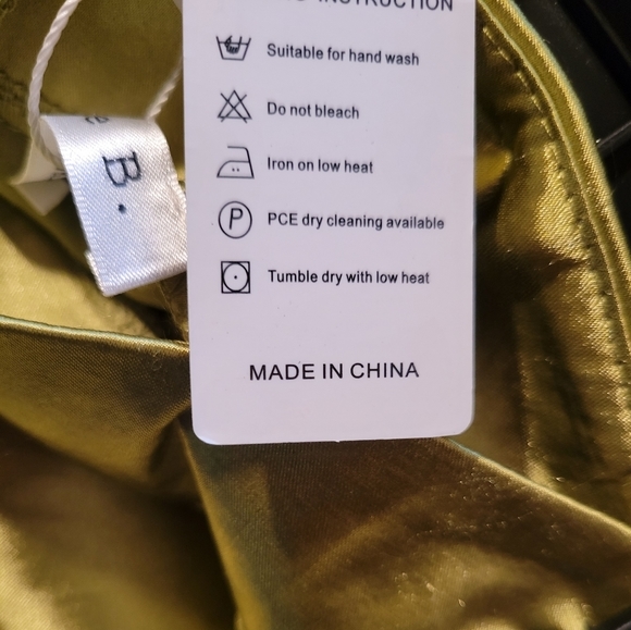 ADELE B GREEN WIDE LEG PANTS SZL - Picture 9 of 11